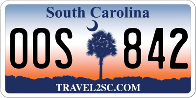 SC license plate OOS842
