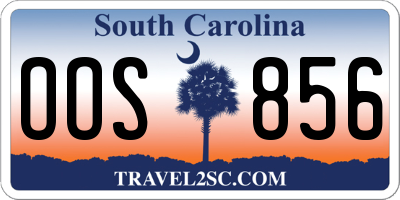 SC license plate OOS856