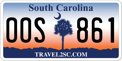 SC license plate OOS861