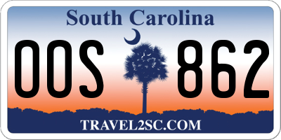SC license plate OOS862