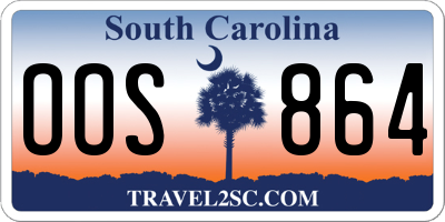 SC license plate OOS864