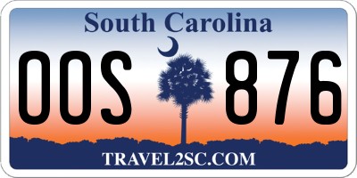 SC license plate OOS876