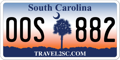 SC license plate OOS882