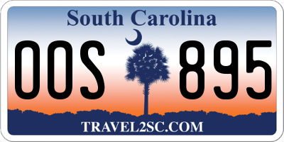 SC license plate OOS895
