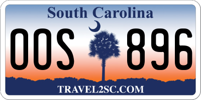 SC license plate OOS896