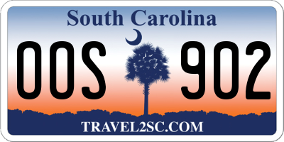 SC license plate OOS902