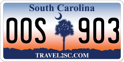 SC license plate OOS903