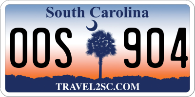 SC license plate OOS904