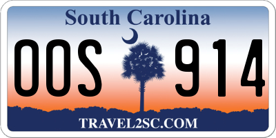 SC license plate OOS914