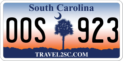 SC license plate OOS923