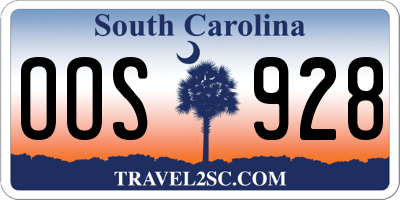 SC license plate OOS928