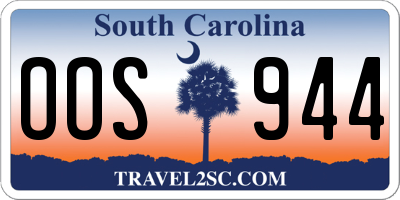 SC license plate OOS944