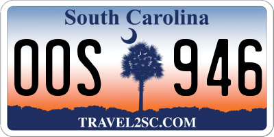SC license plate OOS946