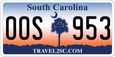 SC license plate OOS953