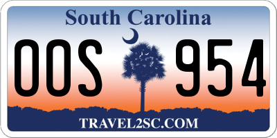 SC license plate OOS954