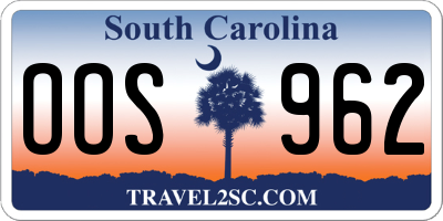 SC license plate OOS962