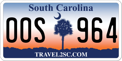 SC license plate OOS964