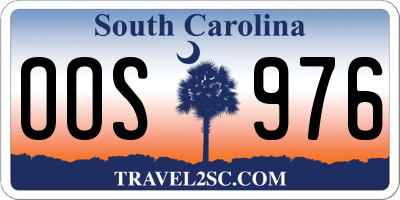 SC license plate OOS976