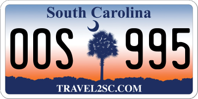 SC license plate OOS995