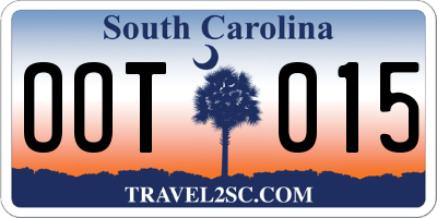 SC license plate OOT015