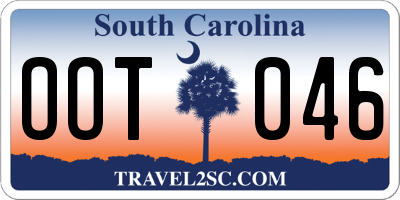 SC license plate OOT046