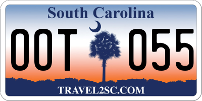 SC license plate OOT055