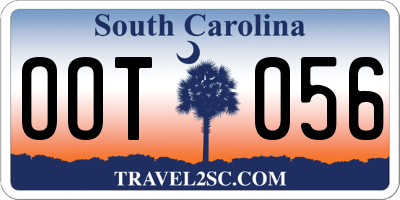 SC license plate OOT056