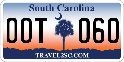 SC license plate OOT060