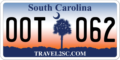 SC license plate OOT062