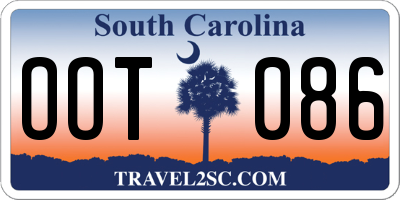 SC license plate OOT086