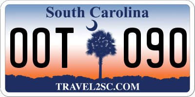 SC license plate OOT090