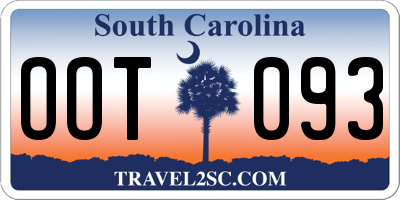 SC license plate OOT093