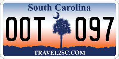 SC license plate OOT097