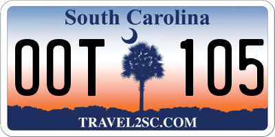 SC license plate OOT105