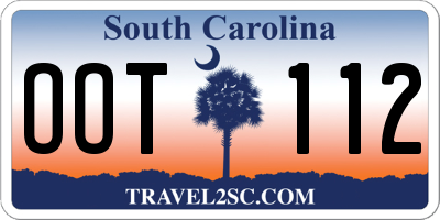 SC license plate OOT112
