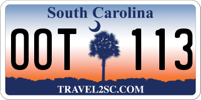 SC license plate OOT113