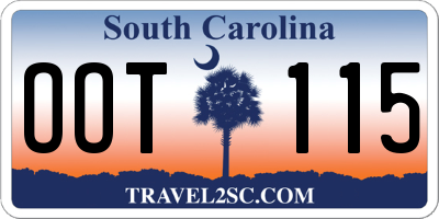 SC license plate OOT115