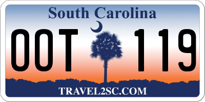 SC license plate OOT119