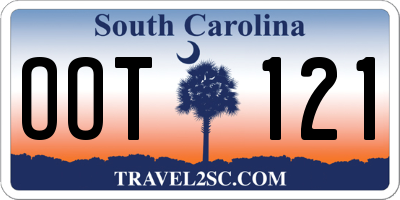 SC license plate OOT121