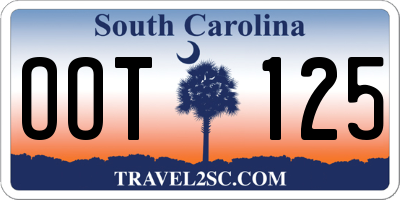 SC license plate OOT125