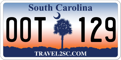 SC license plate OOT129