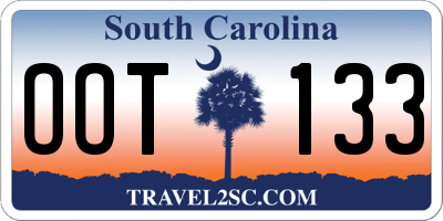 SC license plate OOT133