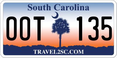 SC license plate OOT135
