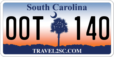 SC license plate OOT140