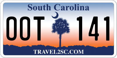 SC license plate OOT141