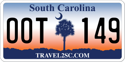 SC license plate OOT149