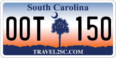 SC license plate OOT150