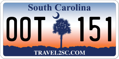 SC license plate OOT151