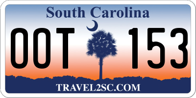 SC license plate OOT153