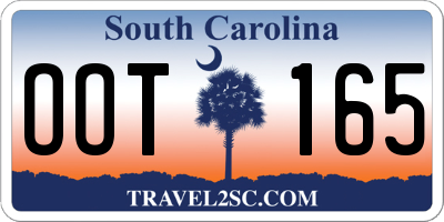 SC license plate OOT165